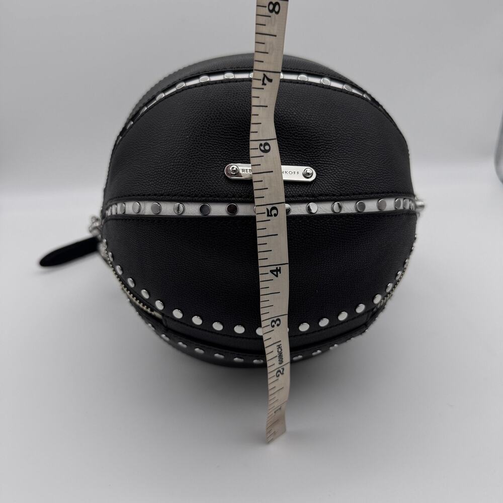 Rebecca Minkoff Basketball Bag Crossbody Leather Studded Black Handbag Purse NEW - Picture 8 of 10